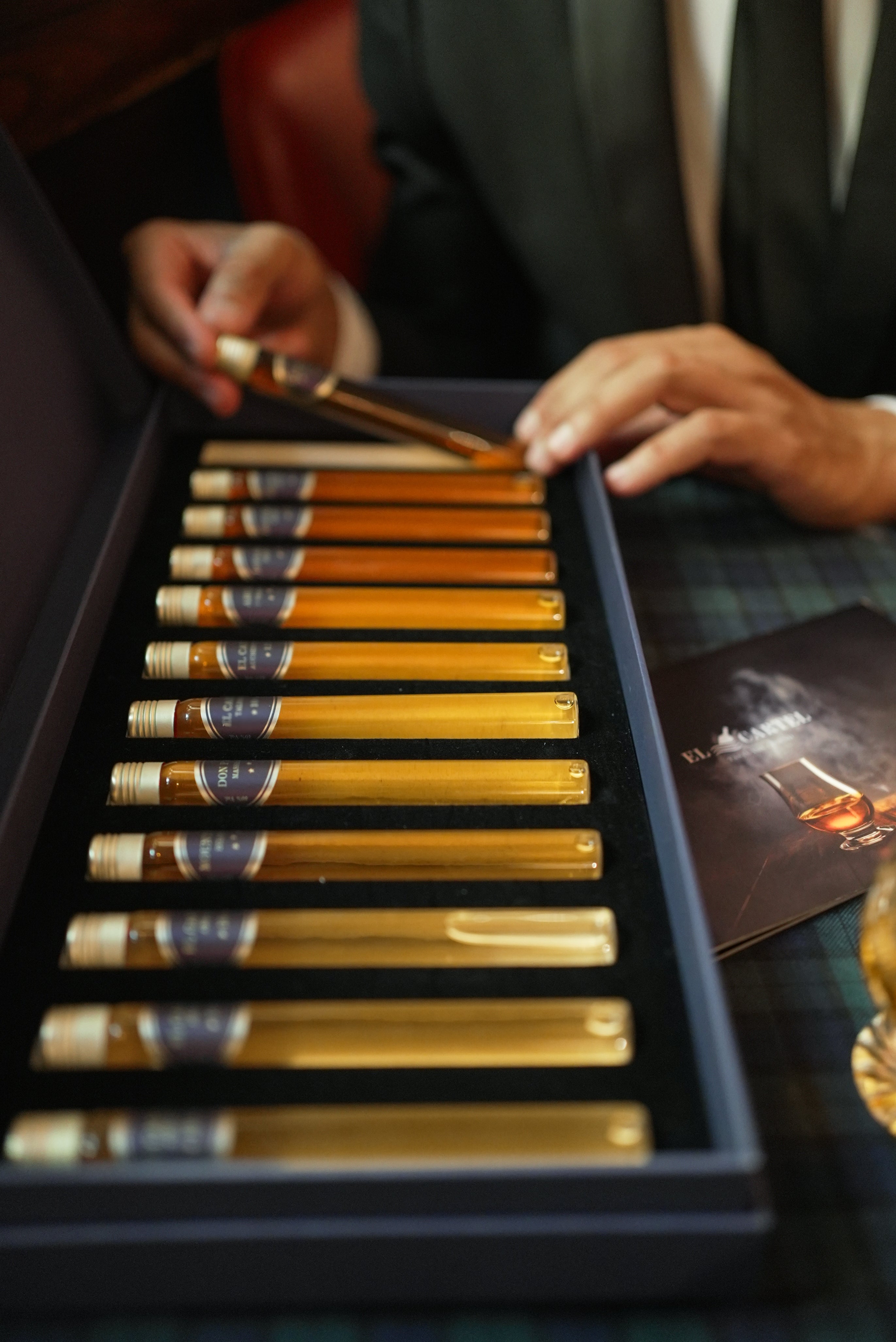 Illustration - man trying tasting gift set