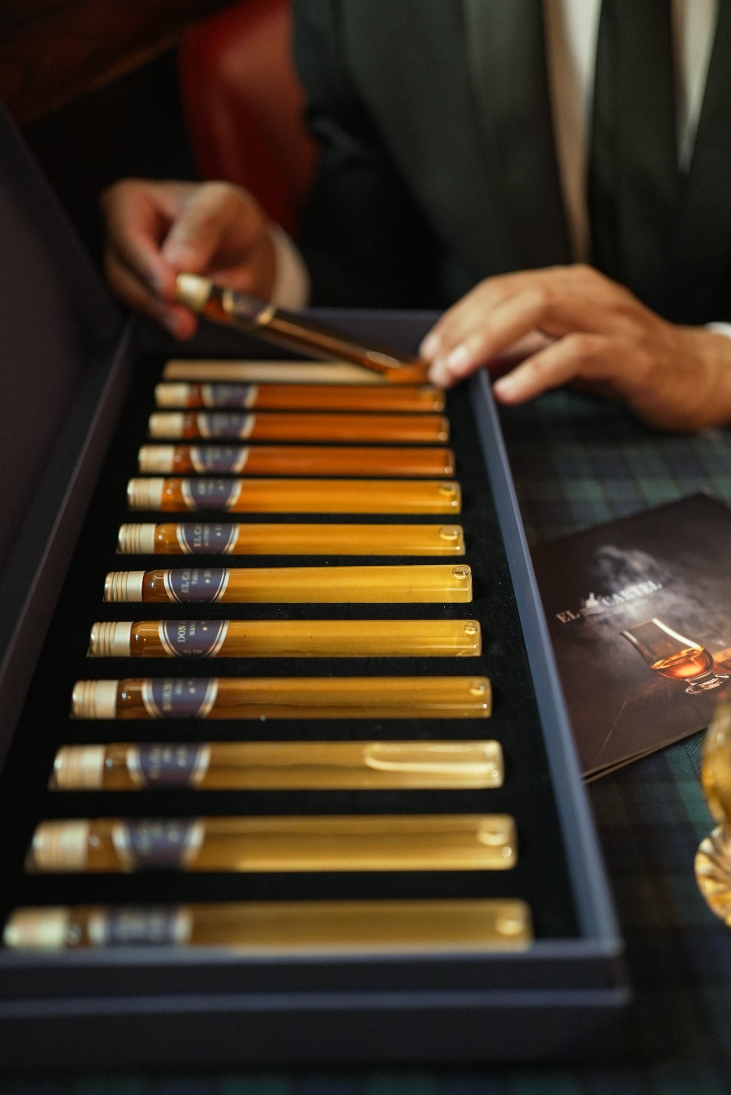 Illustration - man trying tasting gift set