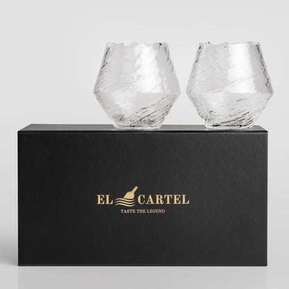 El Cartel  Sakura Japanese Crystal Whisky Glasses
